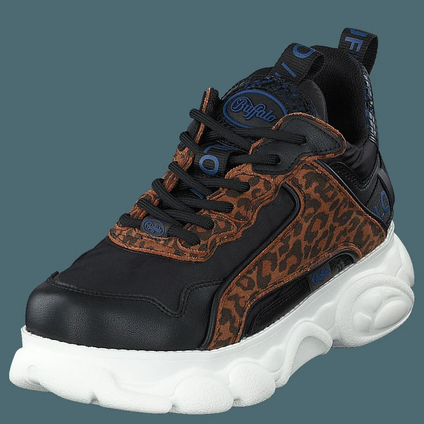 Buffalo Cld Chai Leopard Black Svart