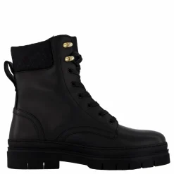 Tommy Hilfiger Cleated Lace-up Lthr Mix Mono  Black Svart Online