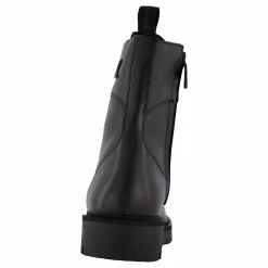 Calvin Klein Combat Boot Mid Zip Lth In Cal Triple Black Svart New
