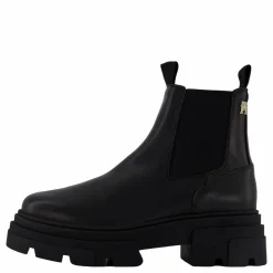 Tommy Hilfiger Combat Leather Low Chelsea Black Svart Clearance