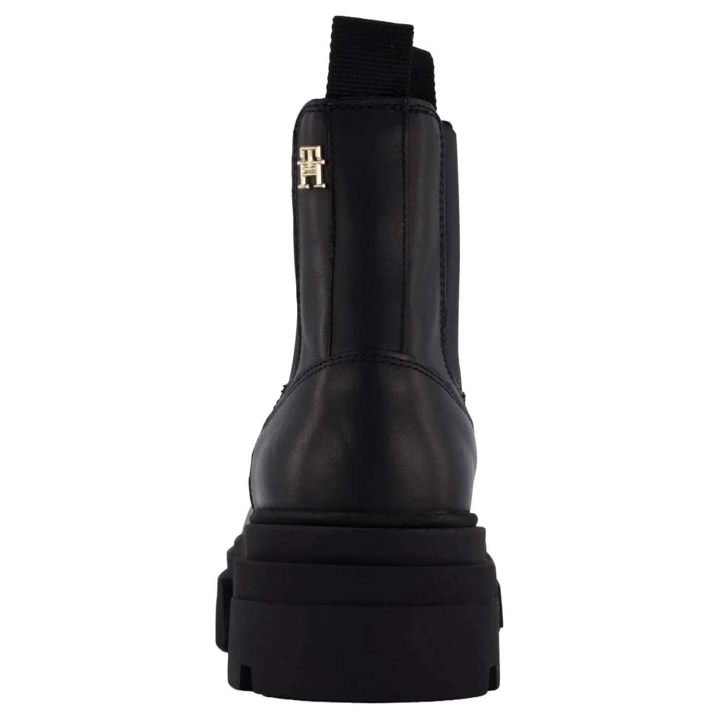 Tommy Hilfiger Combat Leather Low Chelsea Black Svart Clearance