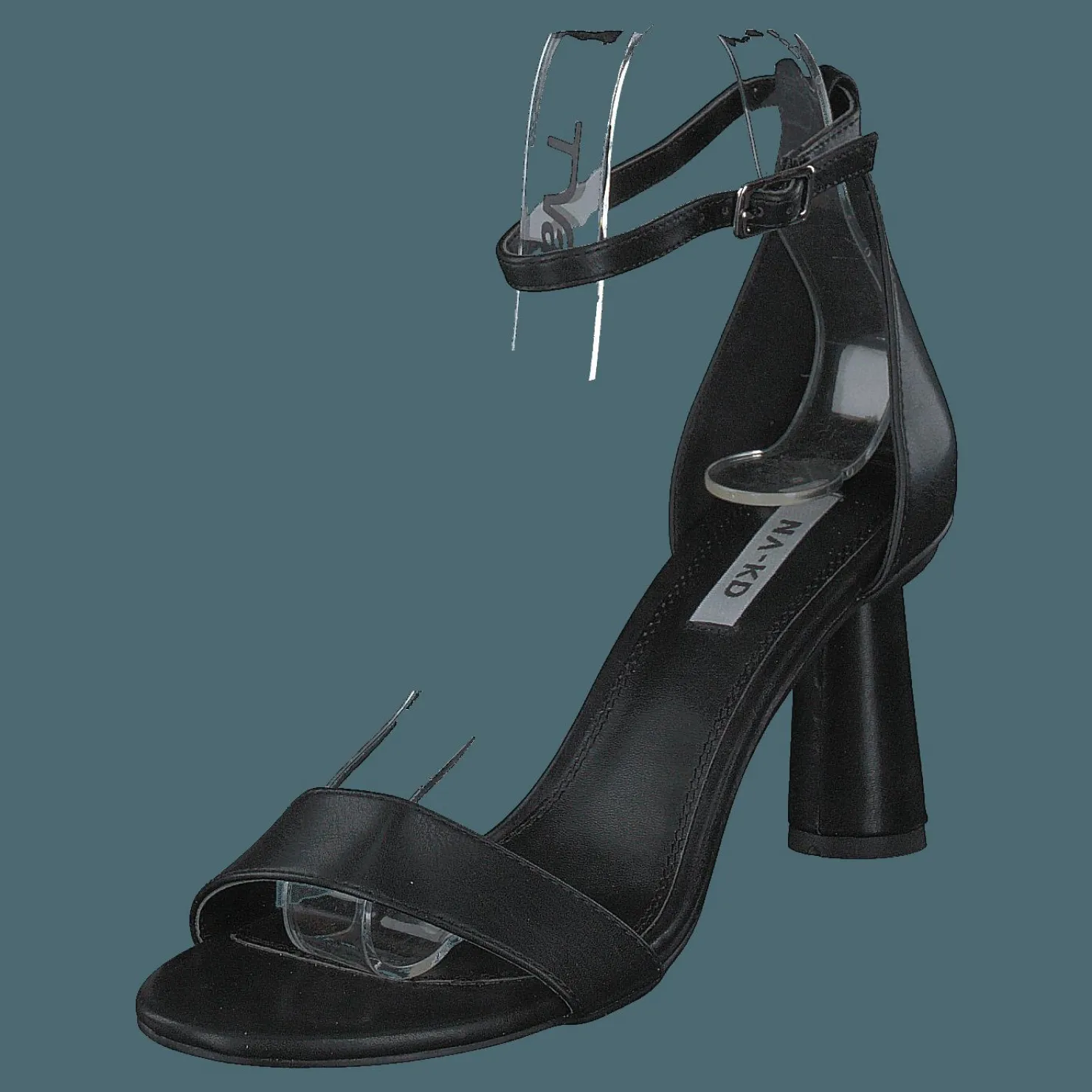 NA-KD Cone Shape Strap Heels Black Svart Clearance