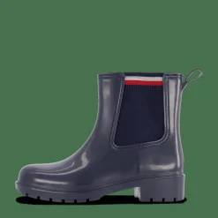 Tommy Hilfiger Corporate Elastic Rainboot Blue Blå