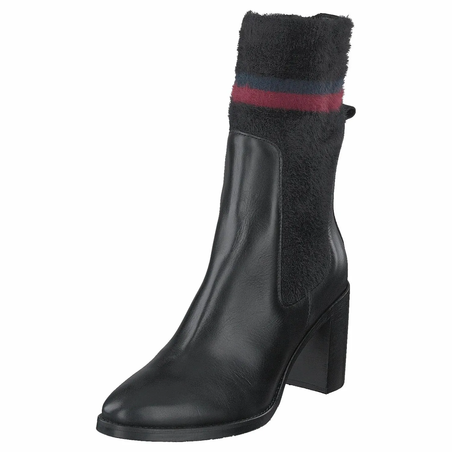 Tommy Hilfiger Cosy High Heel Leather Black Svart Clearance