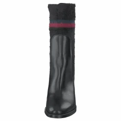 Tommy Hilfiger Cosy High Heel Leather Black Svart Clearance