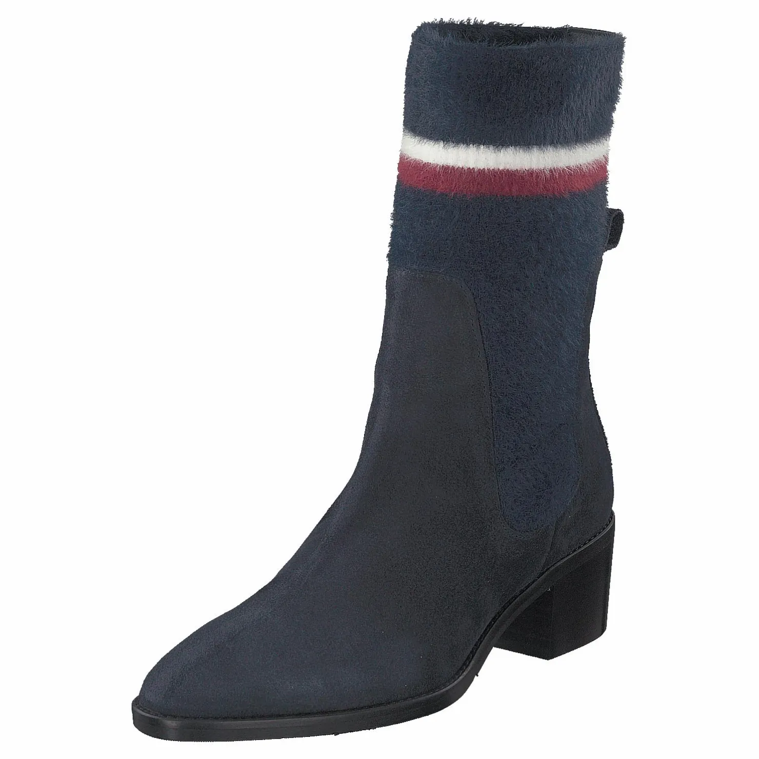 Tommy Hilfiger Cosy Mid Heel Suede Cki Midnight Blå Discount