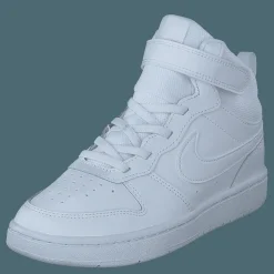 Nike Court Borough Mid 2 Little Kids' Shoes WHITE/WHITE-WHITE Vit Discount