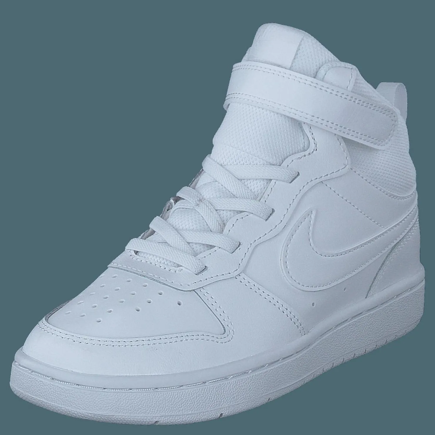 Nike Court Borough Mid 2 Little Kids' Shoes WHITE/WHITE-WHITE Vit Discount