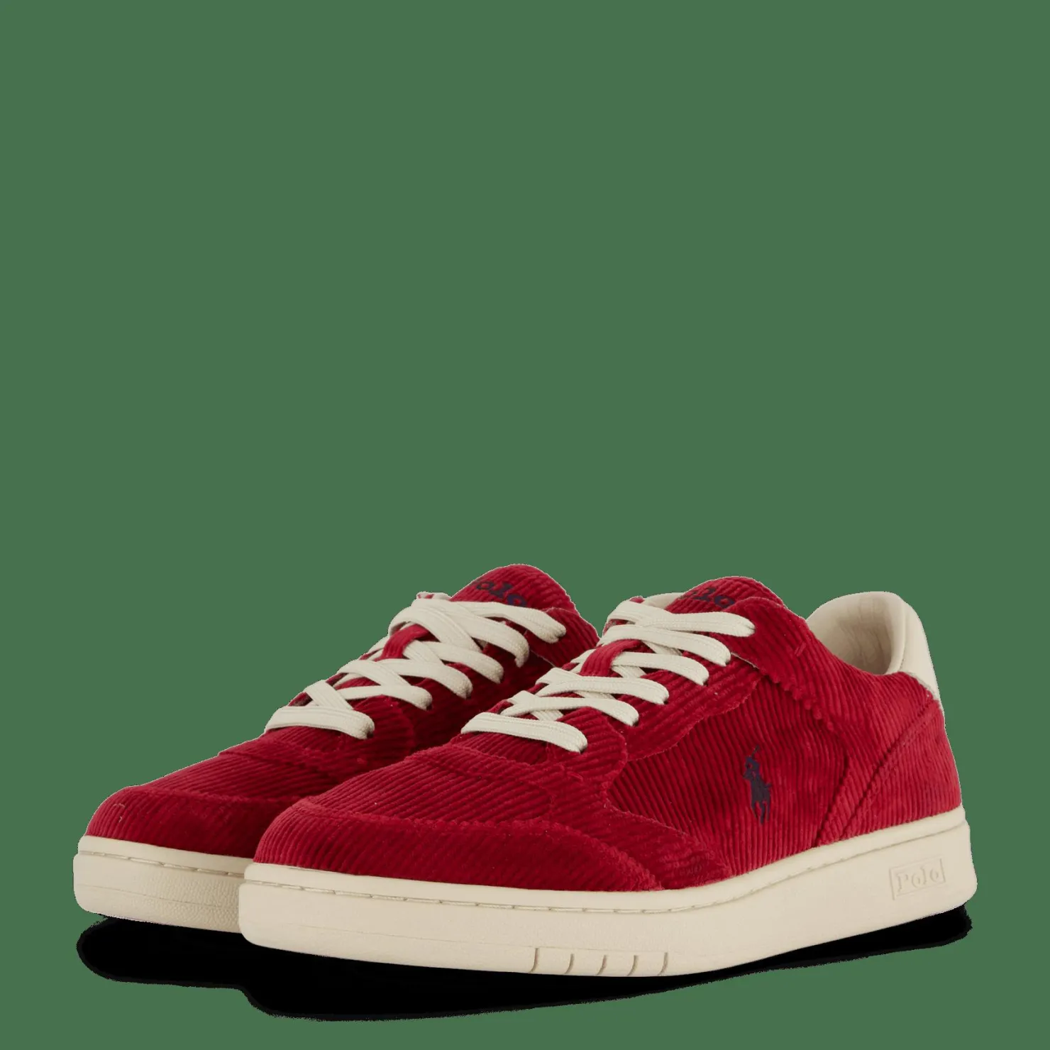 Polo Ralph Lauren Court Corduroy Low-Top Sneaker Röd Clearance