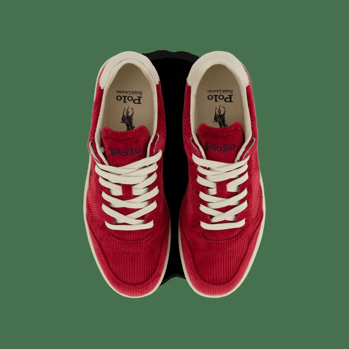 Polo Ralph Lauren Court Corduroy Low-Top Sneaker Röd Clearance