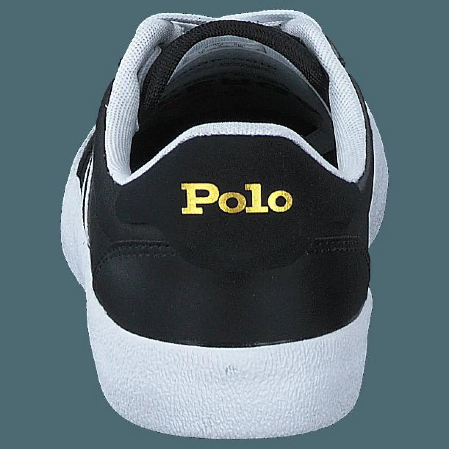 Polo Ralph Lauren Court Leather Sneaker Black/White Svart Outlet