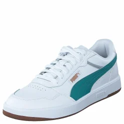 Puma Court Ultra White-green Lagoon- G Vit och Grön Clearance