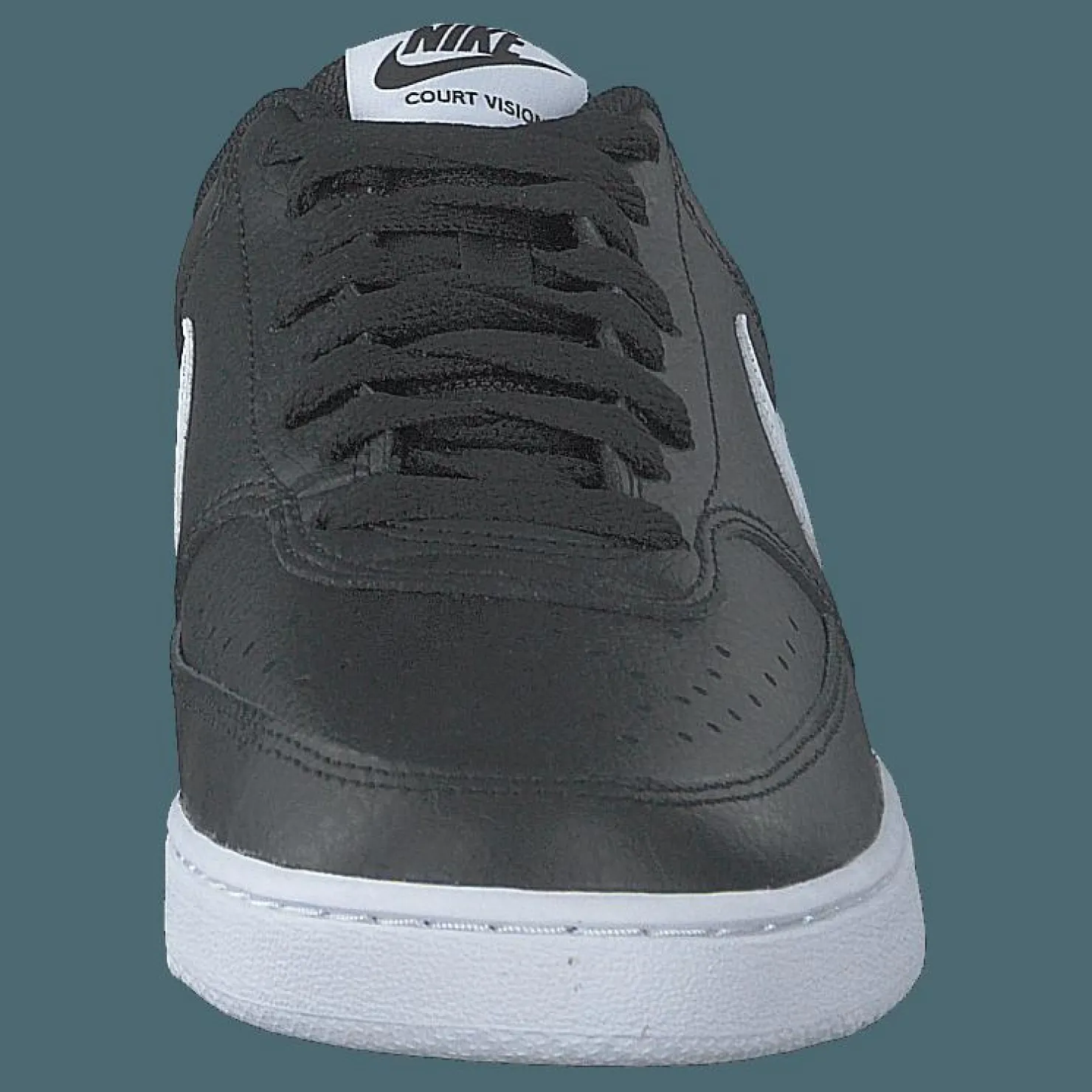 Nike Court Vision Low Women's Shoes BLACK/WHITE Grå Clearance