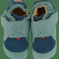 Affenzahn Crawling Shoe Leather Crawly Bunny Blue