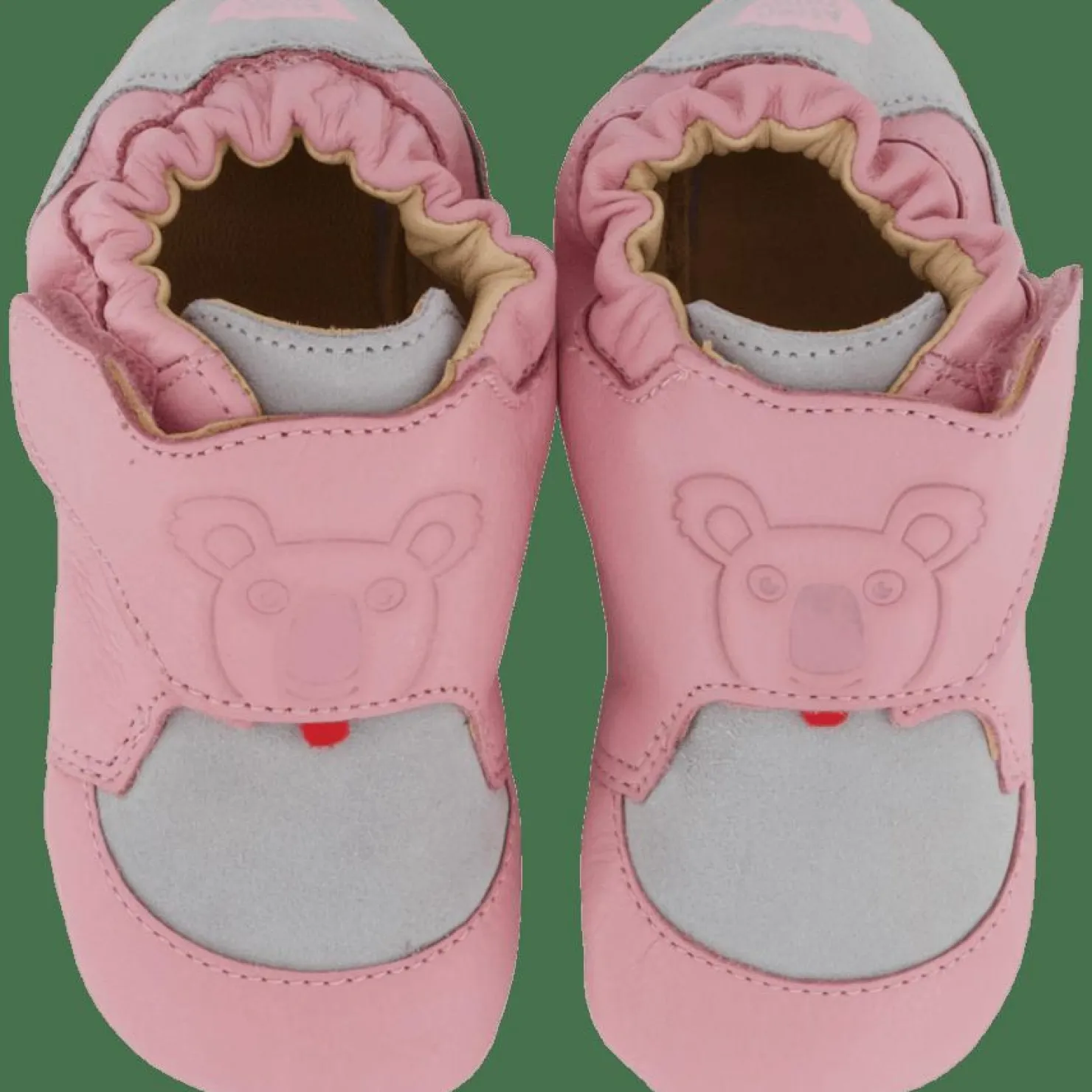 Affenzahn Crawling Shoe Leather Crawly Koala Pink Hot