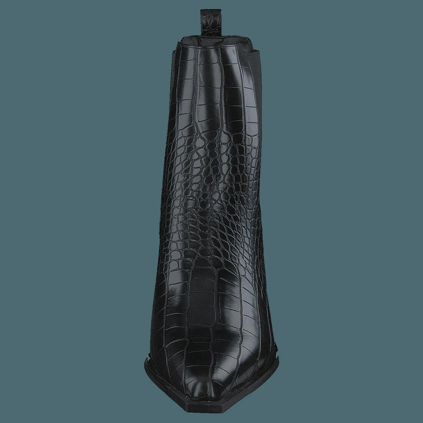 NA-KD Croc Pointy Block Heel Black Svart Hot