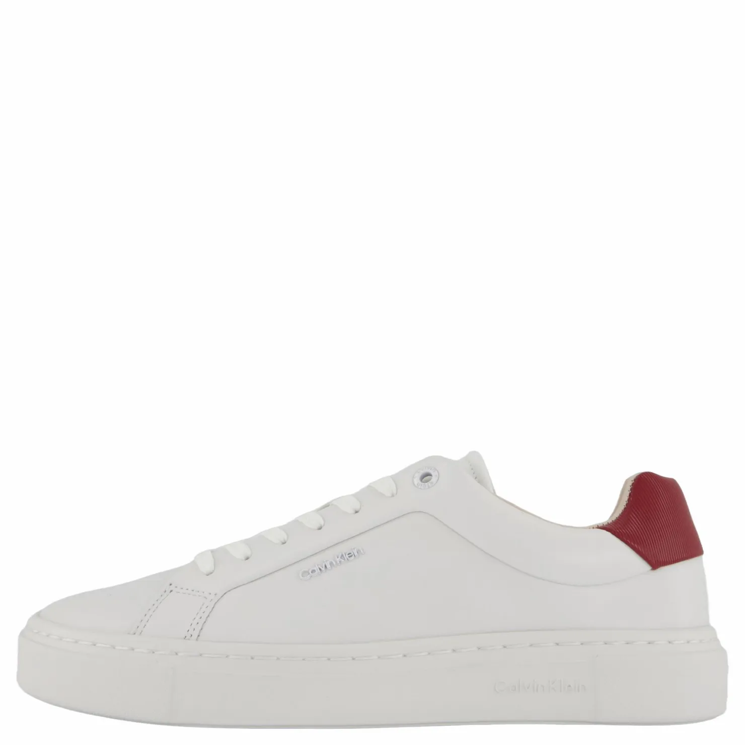 Calvin Klein Cupsole Lace Up W/ml Lth Bright White/winery Vit Online