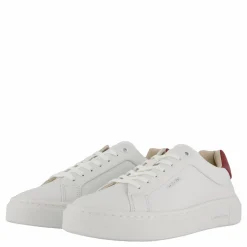 Calvin Klein Cupsole Lace Up W/ml Lth Bright White/winery Vit Online