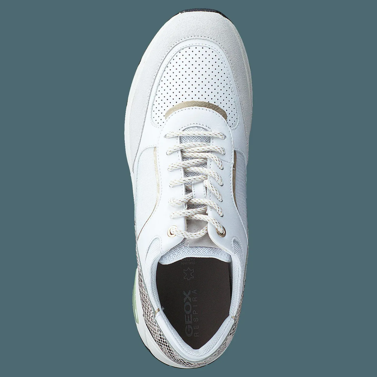 Geox D Alhour White/off White Vit Clearance