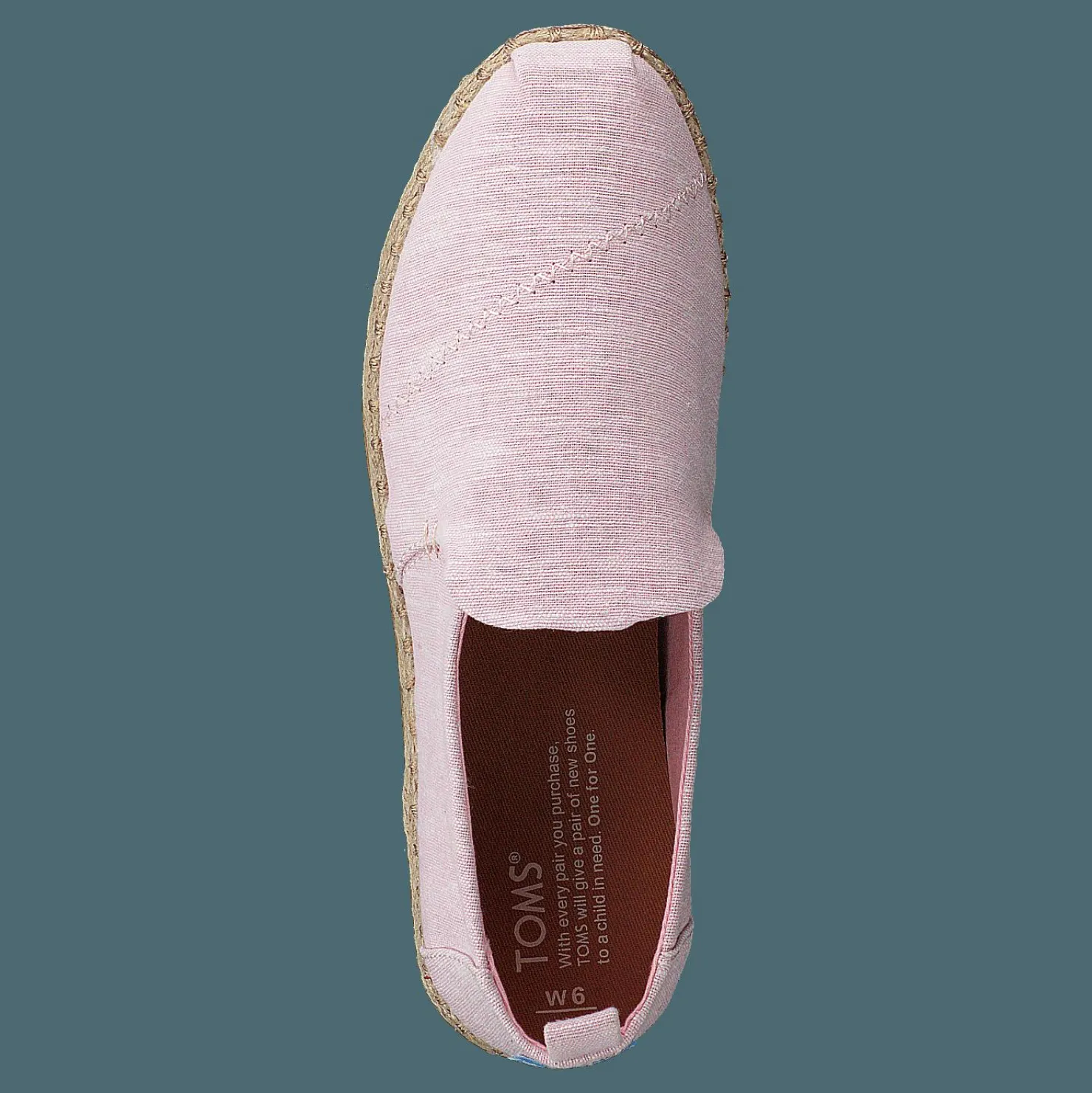 Toms Deconstructed Alpargata Rope Blossom Slub Chambray Grå och Rosa Discount