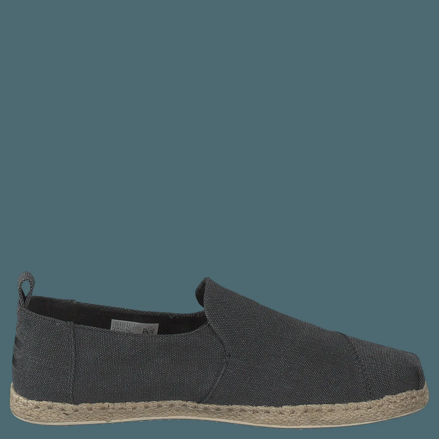 Toms Deconstructed Alpargata Rope Black Washed Canvas/rope Svart Discount