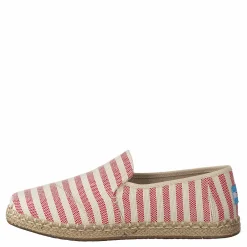 Toms Deconstructed Alpargata Rope Red Woven Stripe Beige Online