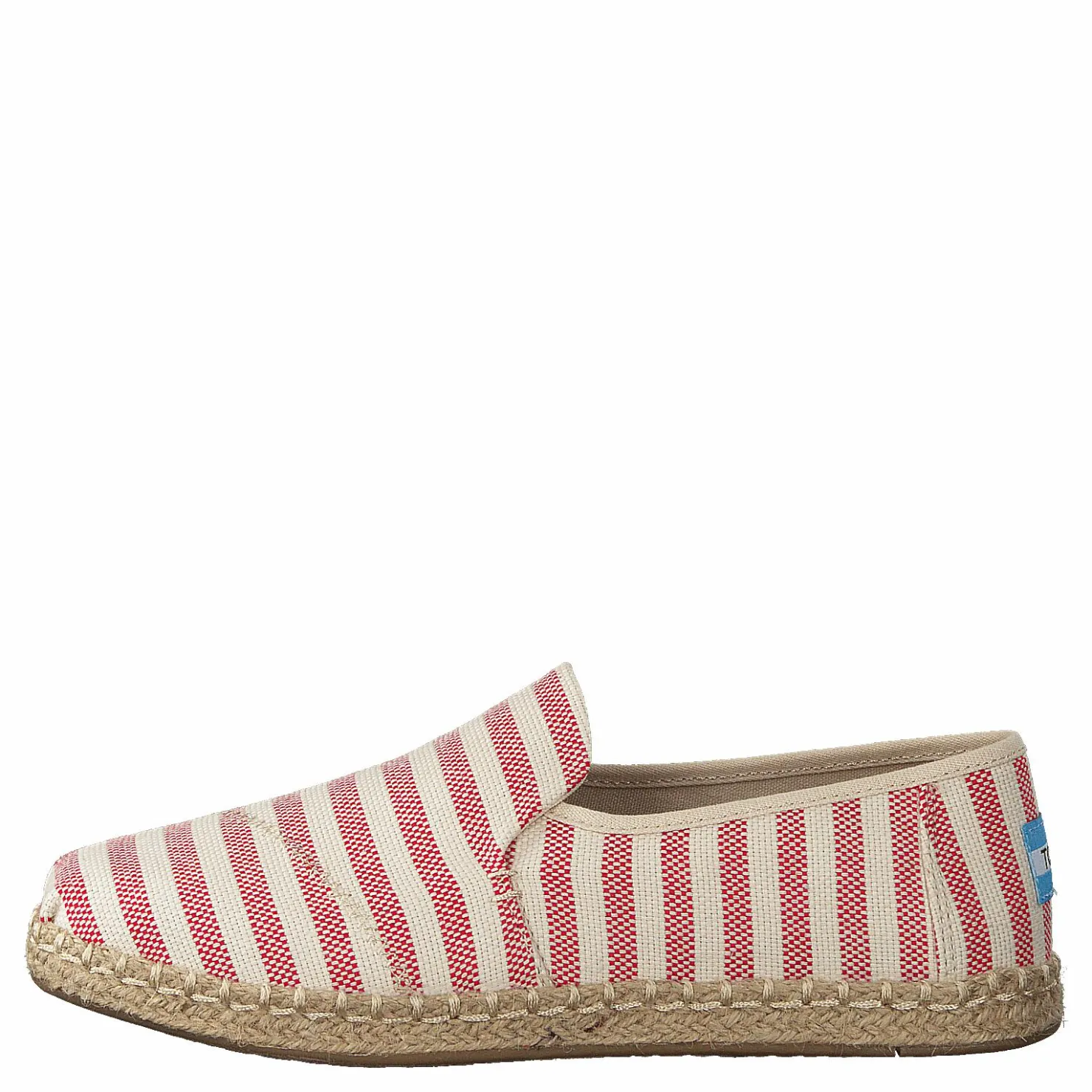 Toms Deconstructed Alpargata Rope Red Woven Stripe Beige Online