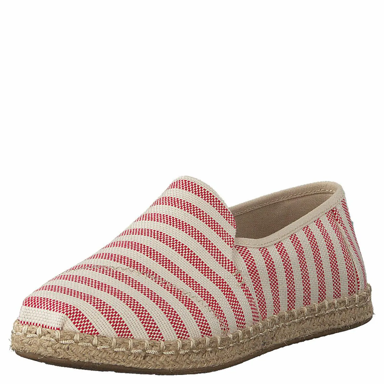 Toms Deconstructed Alpargata Rope Red Woven Stripe Beige Online