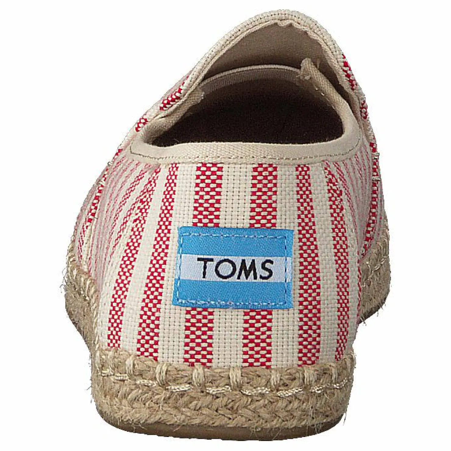 Toms Deconstructed Alpargata Rope Red Woven Stripe Beige Online