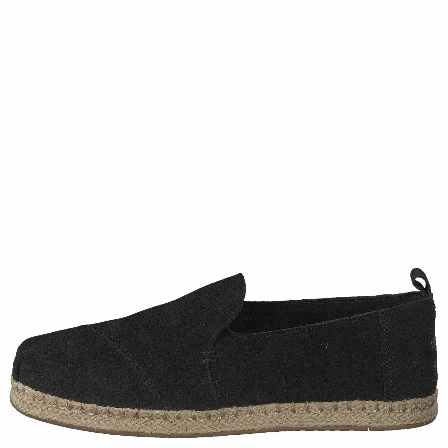 Toms Deconstructed Alpargata Rope Black Suede Svart Clearance