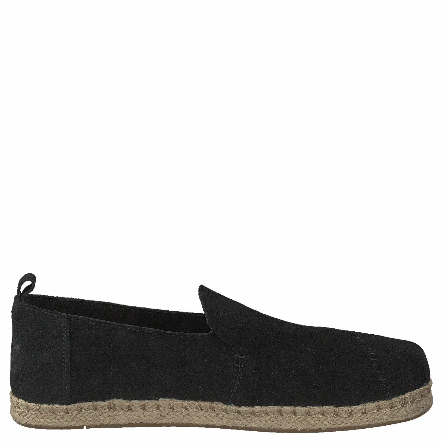 Toms Deconstructed Alpargata Rope Black Suede Svart Clearance