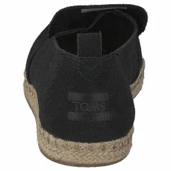 Toms Deconstructed Alpargata Rope Black Suede Svart Clearance