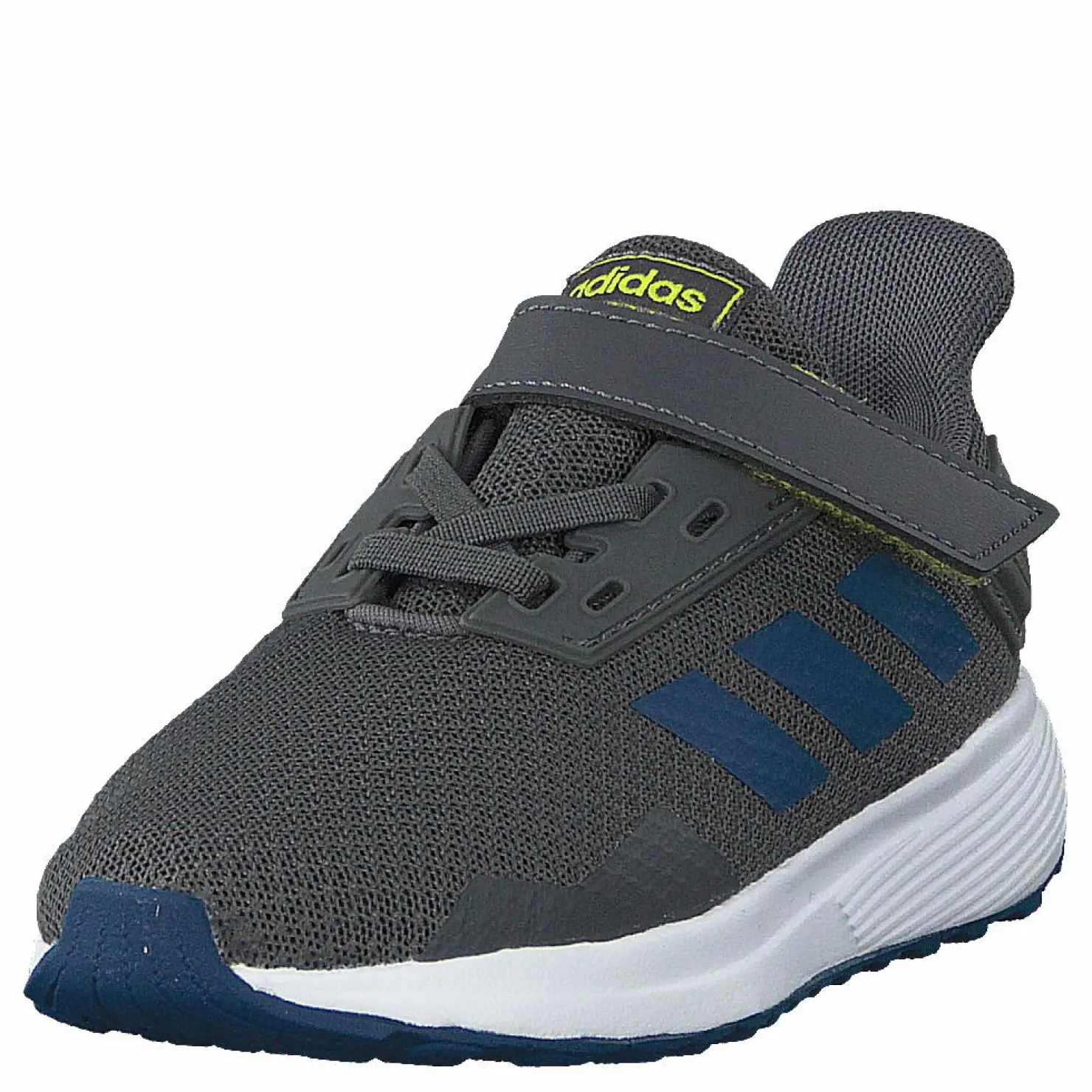 adidas Duramo 9 Shoes Grey Five / Legend Marine / Shock Yellow Grå och Blå New