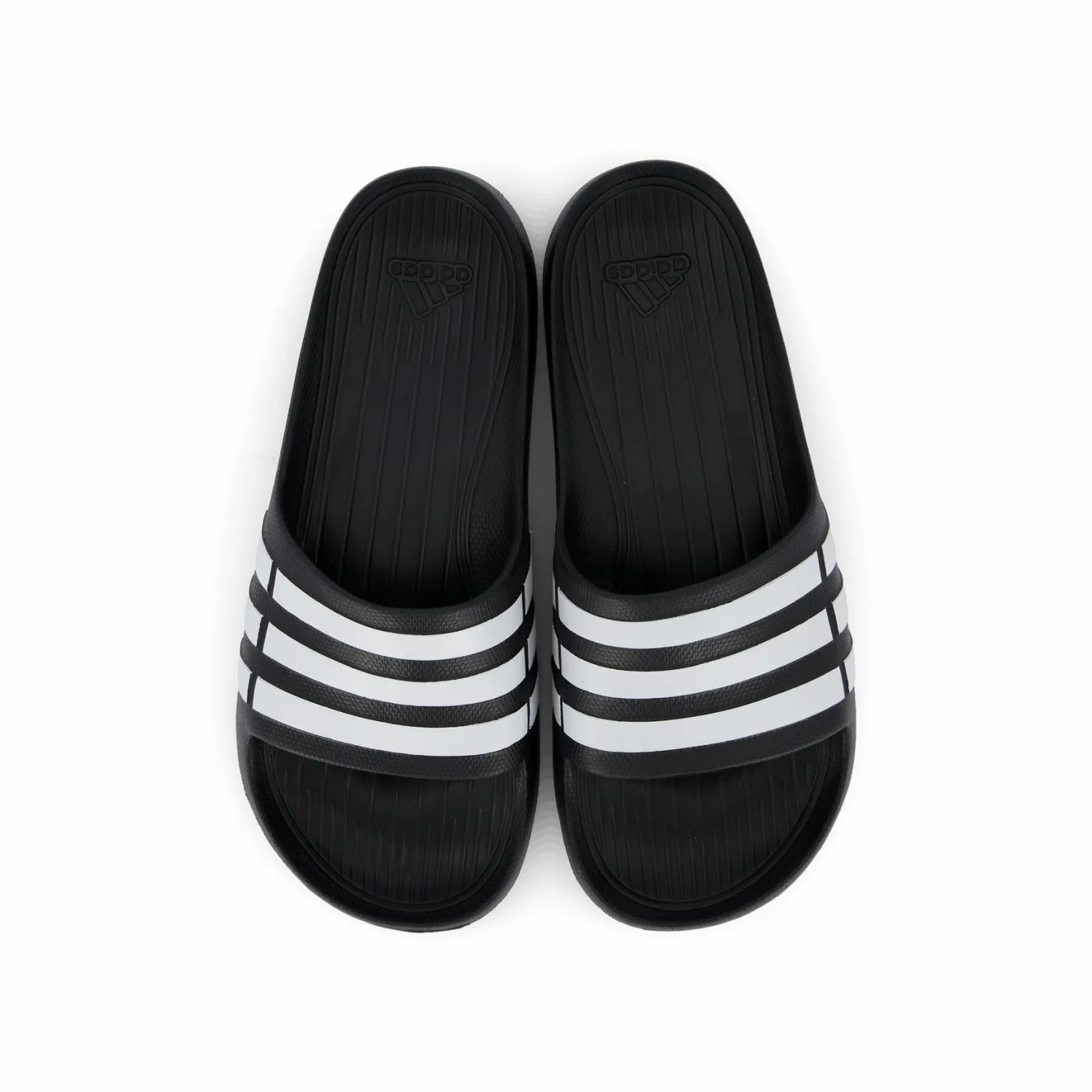 adidas Duramo Slides Core Black / White / Core Black Svart Outlet