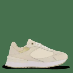 Tommy Hilfiger Elevated Embossed Runner Gold Sugarcane Beige New