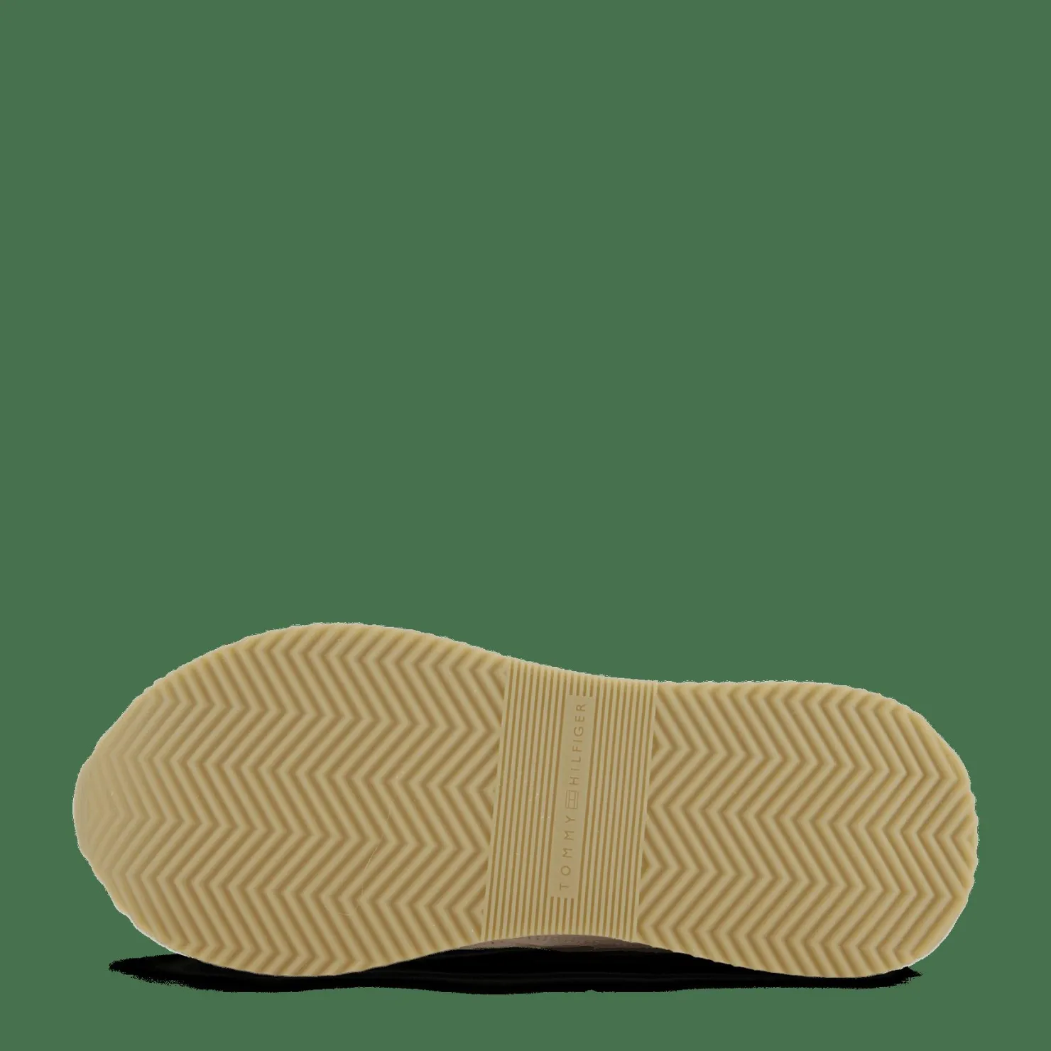 Tommy Hilfiger Elevated Embossed Runner Gold Sugarcane Beige New