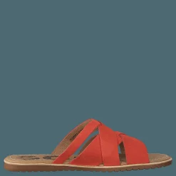 Sorel Ella Slide Zing Brun och Röd Discount