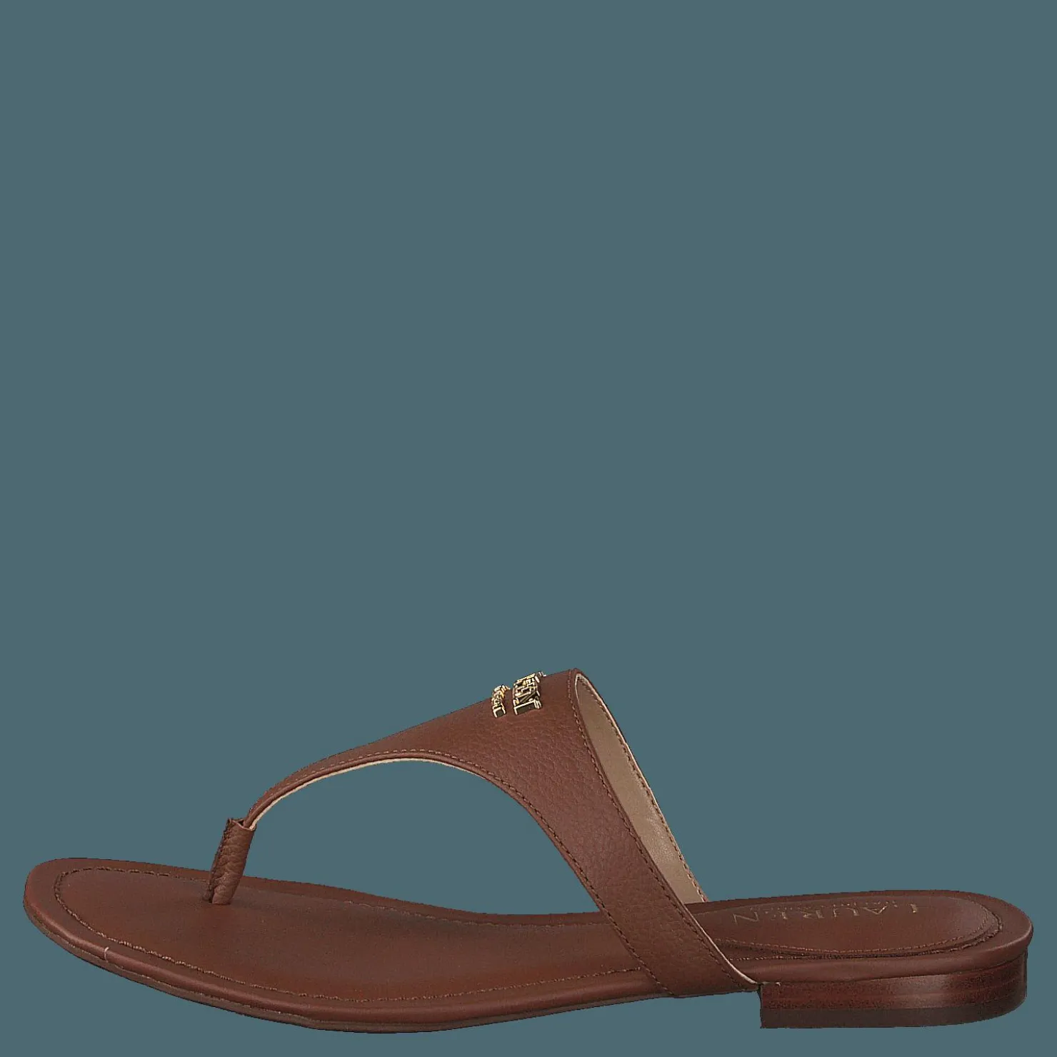 Lauren Ralph Lauren Ellah-sandals-flat Sandal Deep Saddle Tan Brun Best