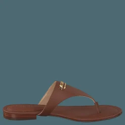 Lauren Ralph Lauren Ellah-sandals-flat Sandal Deep Saddle Tan Brun Best