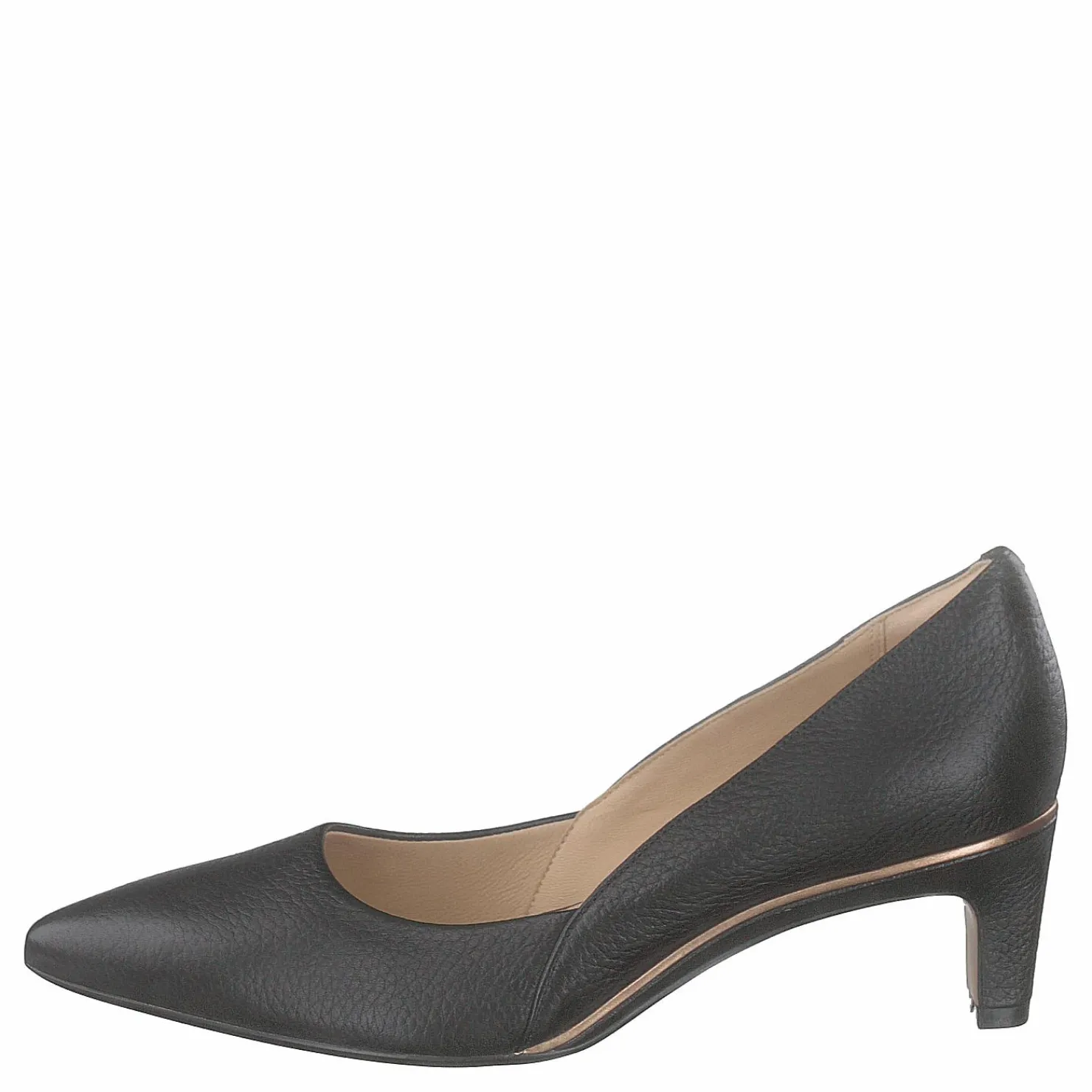 Clarks Ellis Rose Black Leather Grå Sale