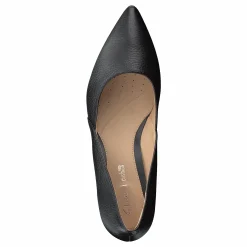 Clarks Ellis Rose Black Leather Grå Sale