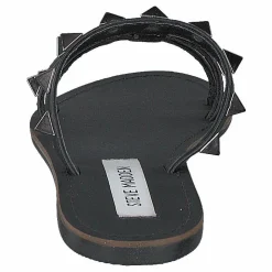 Steve Madden Enny Black Leather Grå och Svart Sale
