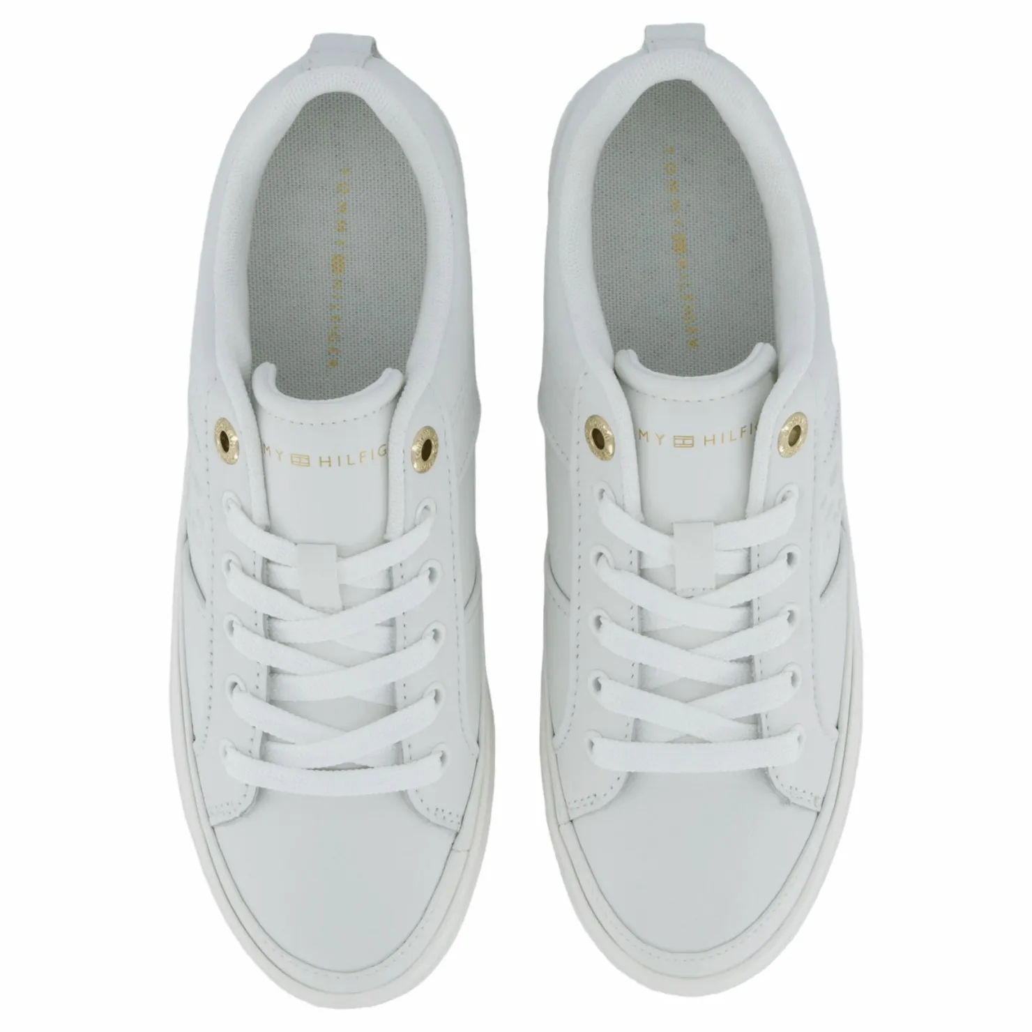 Tommy Hilfiger Essential Vulc Sneaker Monogra Ecru Vit Clearance