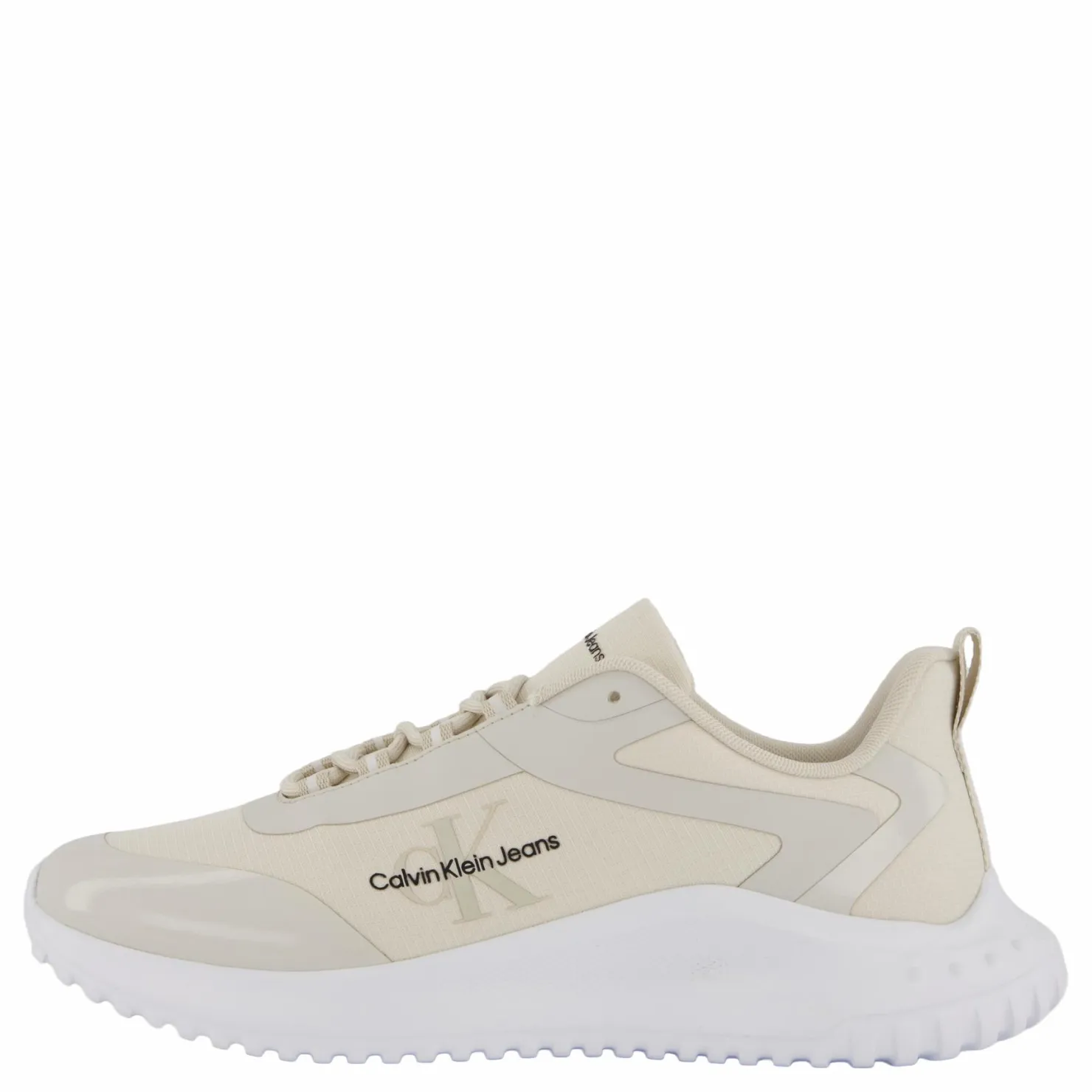 Calvin Klein Eva Runner Low Lace Mix Ml Wn Eggshell/creamy White Vit New