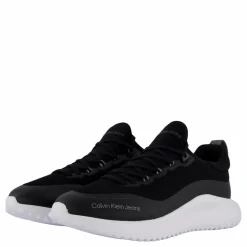 Calvin Klein Eva Runner Sock Low Knit Mtr Black/white/ Charcoal Grey Svart Hot
