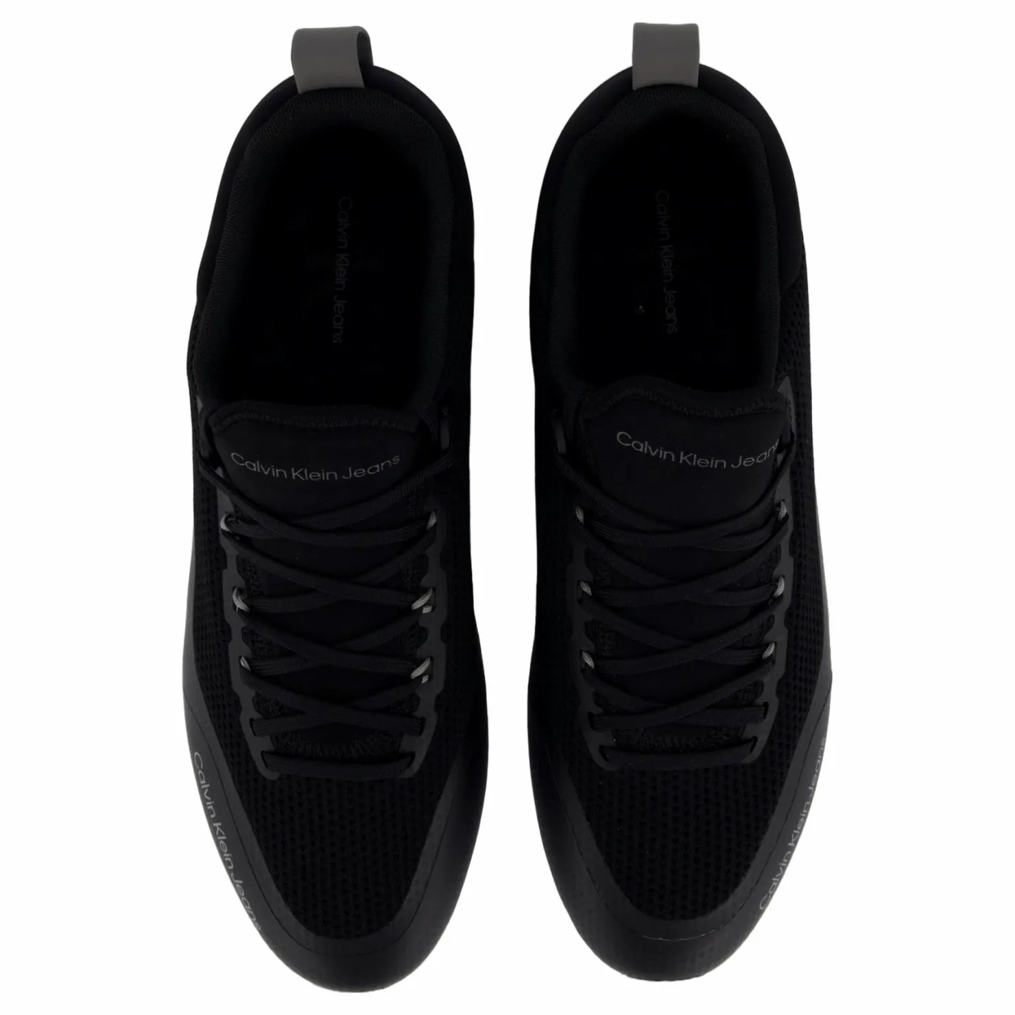 Calvin Klein Eva Runner Sock Low Knit Mtr Black/white/ Charcoal Grey Svart Hot