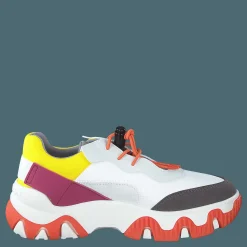 Fly London Fian634fly Multi-offwhite-yellow-fuchia Vit Hot
