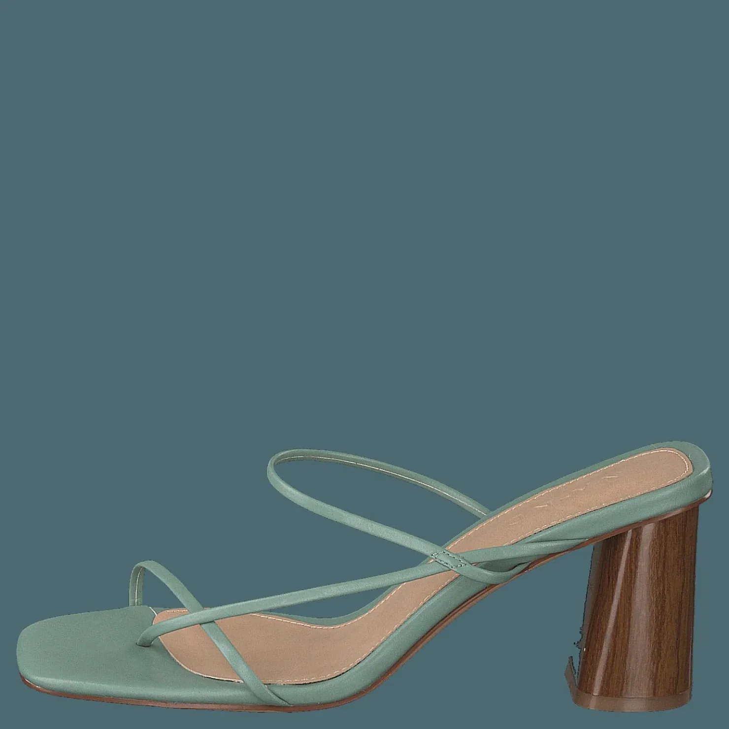NA-KD Fine Strappy Block Heel Pastel Green Grön och Brun Online