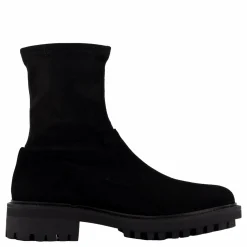 Calvin Klein Flat Sock Boot Sue Mix Ck Black Svart Best