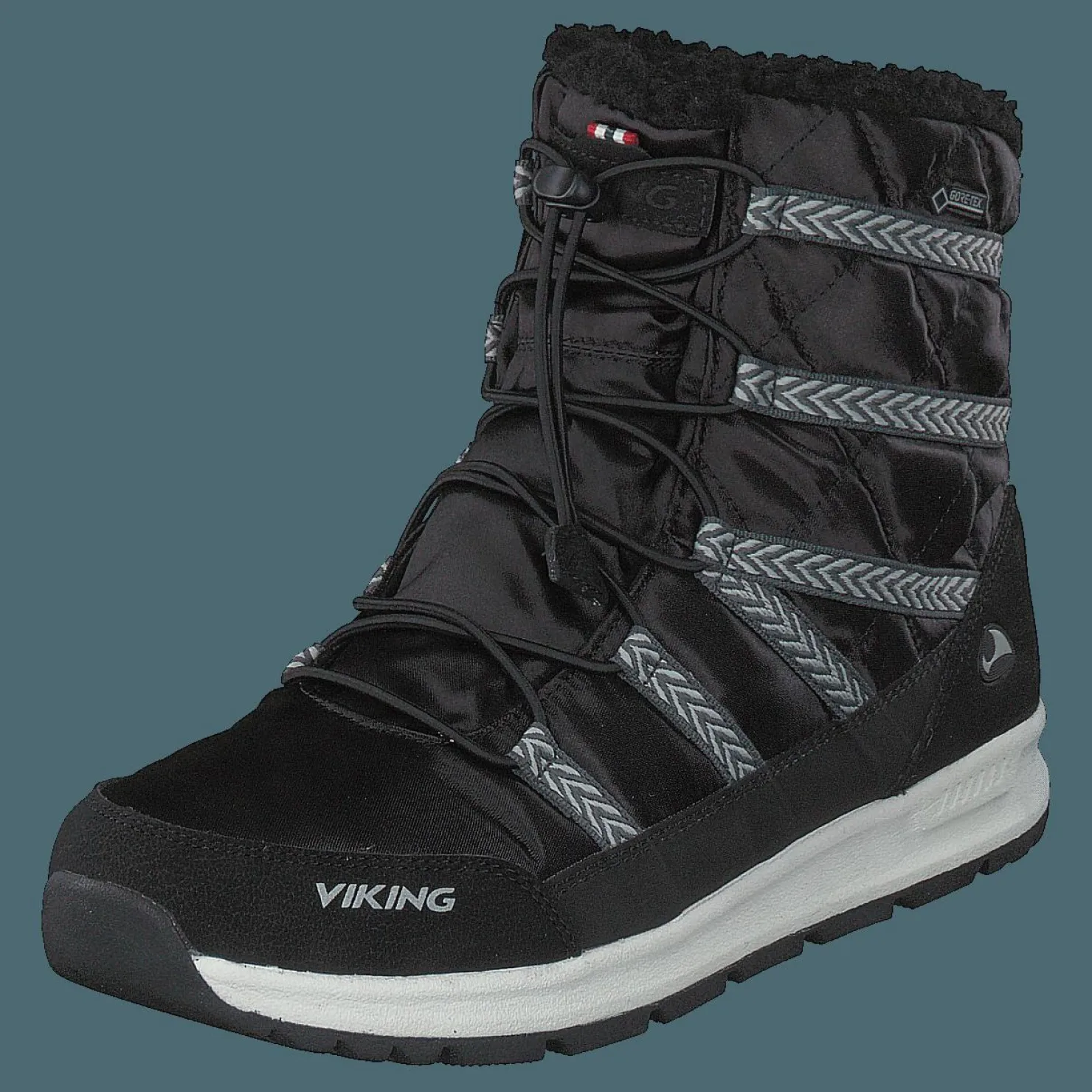 Viking Flinga Jr Gtx Black/white Svart Outlet